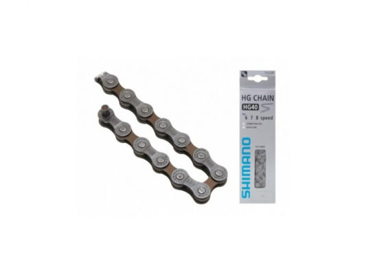 Цепь велосипедная с замком SHIMANO HG40, 6/7/8 скоростей, 116 звеньев, замок UG51