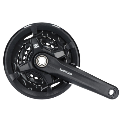 Система велосипедная SHIMANO Altus MT200-3, 175мм, 40/30/22T, для 9 скоростей, с защитой, черный