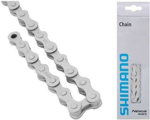 Велосипедная цепь SHIMANO NX10, 1/2"x1/8", односкоростная, 114 звеньев