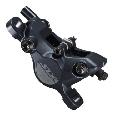 Калипер SHIMANO SLX M7100, гидравлика, post mount, полимерные колодки G03S, без кулера, без адаптера