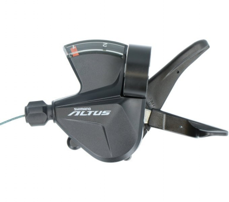 Шифтер велосипедный SHIMANO Altus Shimano M2010, левый, 2 скорости, трос 1800мм