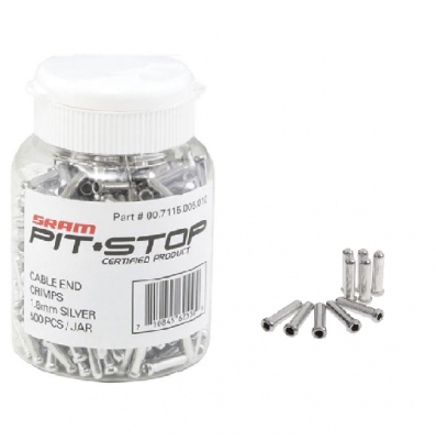 Наконечник торм. троса SRAM 1.8mm Silver 500шт/уп