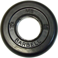 Диск обрезиненный Barbell черный 1,25кг d-51mm (полукруг)