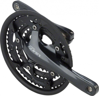 Система SHIMANO Sora R3030, Hollowtech, 170 мм, 50/39/30, 9 скоростей, без каретки