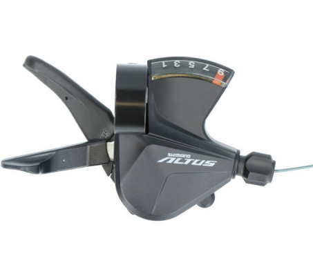 Шифтер велосипедный SHIMANO Altus M2010, правый, 9 скоростей, трос 2050мм