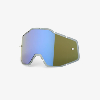 Линза 100% Racecraft/Accuri/Strata Anti-Fog Injected Blue Mirror/Smoke