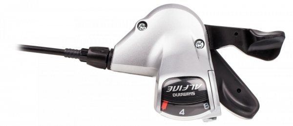 Шифтер SHIMANO Alfine S503, правый, 8 скоростей, трос+оплетка, серебристый