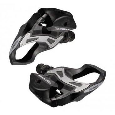 Педали для велосипеда SHIMANO PD-R550, без отражателей, с шипами, серые