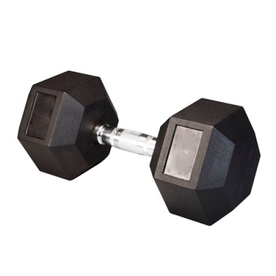 Гантель гексагональная обрезиненная  Body Solid хромированная ручка, 32,5 кг