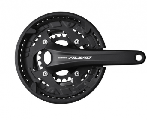 Система велосипедная SHIMANO Alivio T4060, 3x9 speed, 175мм, Octalink, без каретки, с защитой, черный