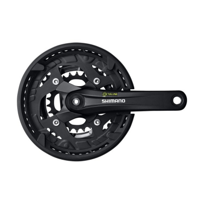 Система велосипедная SHIMANO Alivio T4010, для 3x9speed, 175мм, Octalink, без каретки, с защитой, черный