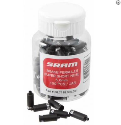 Наконечник рубашки для тормоза SRAM Super-Short Nose black 5 мм