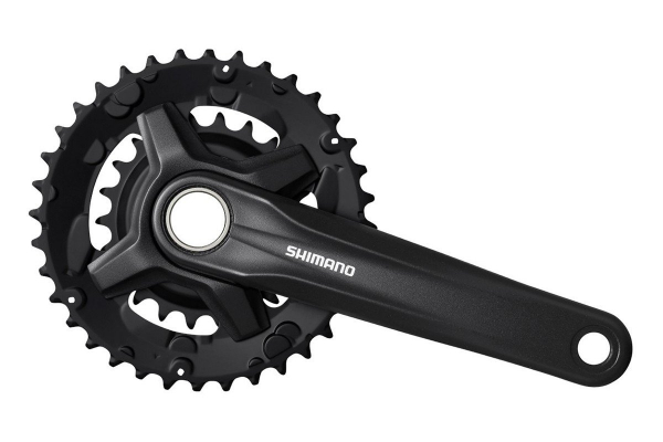 Система велосипедная SHIMANO MT210-2B, 175мм, 36/22T, интегрированный вал, 9 speed, без упаковки, черный