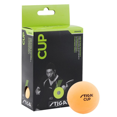 Мяч для настольного тенниса Stiga Cup, 40мм, упак. 6 шт, оранжевый