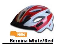 Шлем Etto Bernina, бело-красный, XS (46-51см)