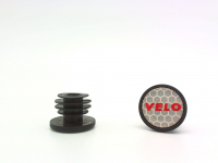 Заглушки руля VELO VLP-37, Ø20,3мм с отражателем и логотипом, пара