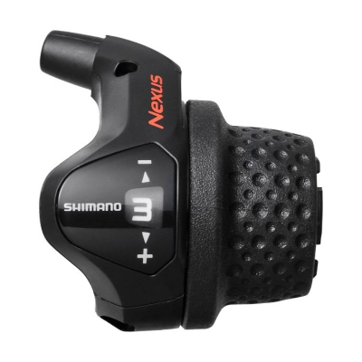 Шифтер для велосипеда SHIMANO Nexus 3S41E, 3 speed, оплетка, 1700мм, короткая ручка, для SG3R75, черный