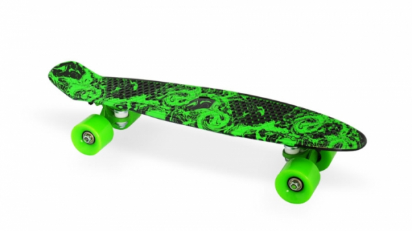 Скейт пластиковый 22х6"-18 Moove&Fun зеленый