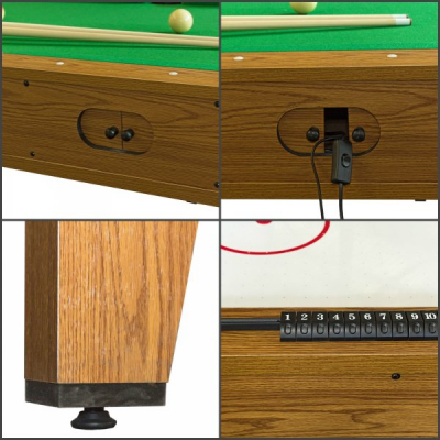 Игровой стол - трансформер (пул + аэрохоккей) Dynamic Billard ”Twister” (Дуб)