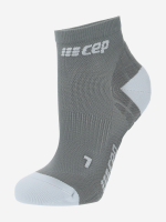 Мужские ультралегкие спортивные компрессионные носки CEP Ultralight Low Cut Socks / Серый