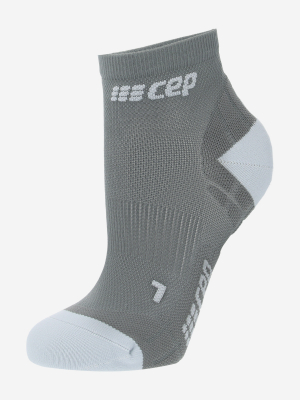Мужские ультралегкие спортивные компрессионные носки CEP Ultralight Low Cut Socks / Серый