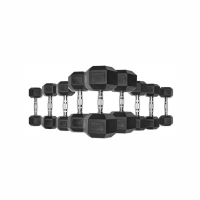 Гексагональные обрезиненные гантели Ultra Gym Ряд от 42,5 до 50 кг