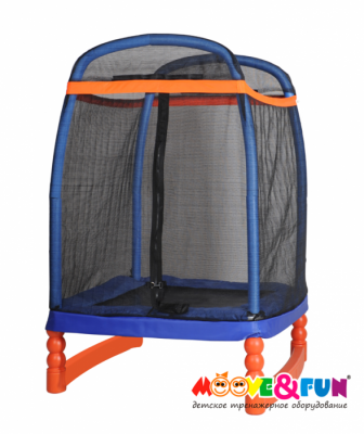Батут детский 120х120 см Moove&Fun с защитной сеткой