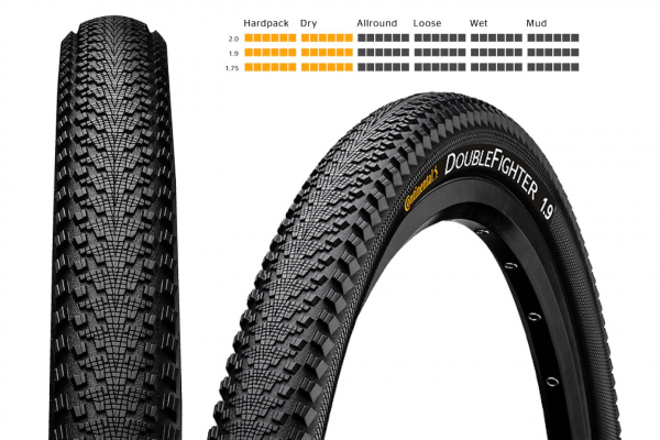 Покрышка 20x1.75" CONTINENTAL Double Fighter 3 3/180Tpi 520 гр.