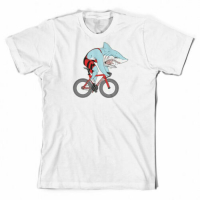 Футболка Cinelli T-Shirt Sam Turner - Shark / Белый