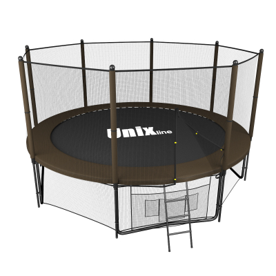 Батут Unix line Black&Brown 12 ft (outside)