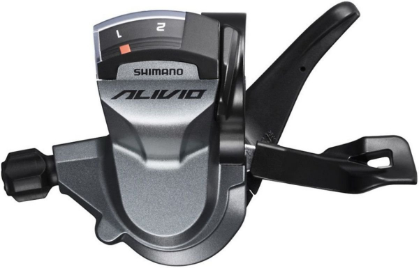 Шифтер SHIMANO Alivio M4010, левый, 2 скорости, трос 1800 мм