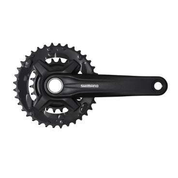 Система велосипедная SHIMANO MT210, 175мм, для 2x9 speed, интегрированный вал, 46/30, с защитой, черный