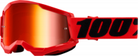 Очки 100% Strata 2 Goggle Red / Mirror Red Len
