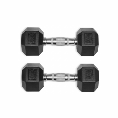 Гексагональные обрезиненные гантели Ultra Gym Ряд от 42,5 до 50 кг