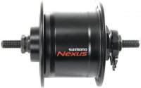 Втулка передняя SHIMANO динамо , 6V 3.0W, 32 отверстия, 100X140 мм, под гайки, черный, ADHC30003NNBL