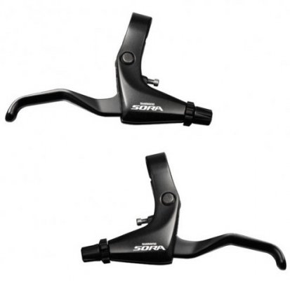 Тормозные ручки велоспедные Shimano Sora BL-3500, правая+левая, трос+оплетка EBL3500PA