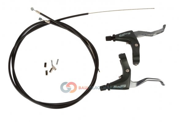 Тормозная ручка Shimano Tiagra 4700, правая+левая, Flat bar, черные, оплетка, EBL4700PA