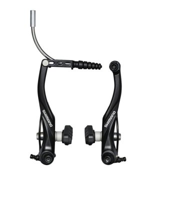 Тормоз Shimano Alivio T4010, v-brake, задний, колодки S70C, черный, EBRT4010RX41SLP