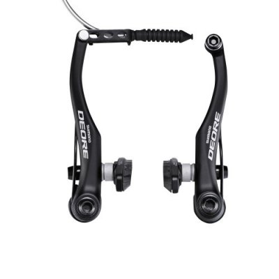 Тормоз велосипедный Shimano LX передний V-brake BR-T610, черный колодки S70C EBRT610FX41SLP