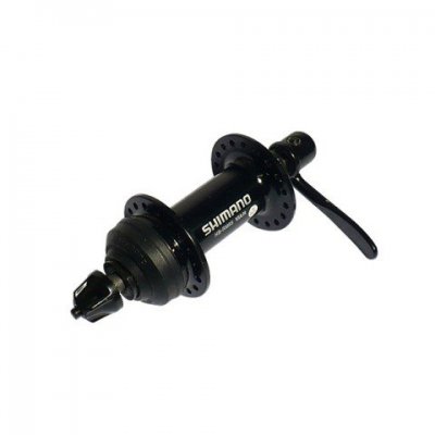 Втулка SHIMANO передняя для велосипеда RM35, 32 отверстия, QR, черный EHBRM35BLP