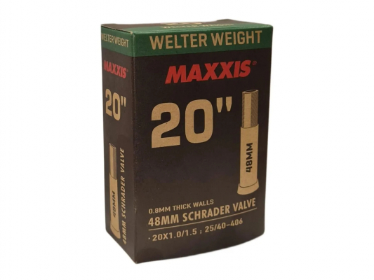 Камера Maxxis A/V48 20X1.0/1.5 (25/40-406), 0.8мм, WELTER WEIGHT LSV48 (B-C) 												