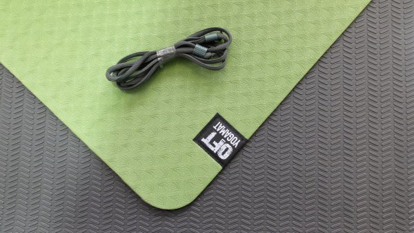 Мат Original Fit.Tools для йоги 6 мм двухслойный зеленый-черный