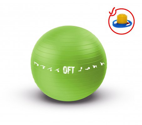 Гимнастический мяч 65 см Original Fit.Tools для коммерческого использования зеленый