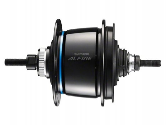 Втулка планетарная SHIMANO Alfine Di2, S505, 32 отверстия, 8 скоростей, C.Lock, 135x187, ISGS505BL
