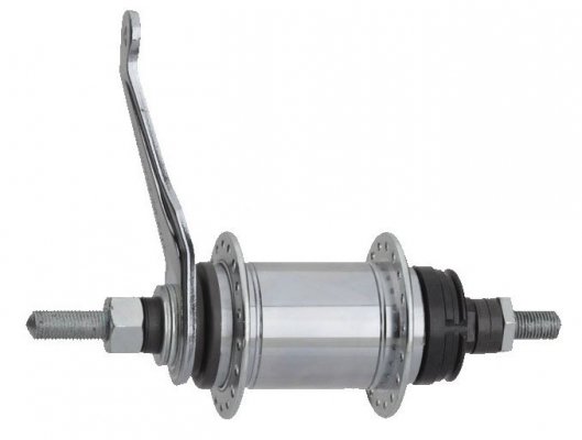 Втулка задняя SHIMANO E110, 36 отверстий, 1скорость, ножной тормоз, 117x158,без упаковки KCBE110AYME