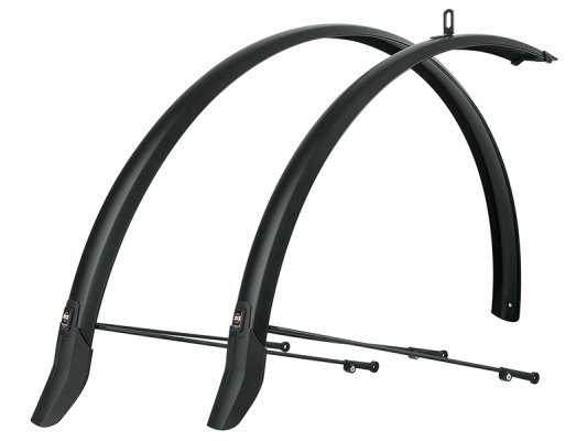 Велосипедные крылья  SKS Bluemels Primus 53мм, 28", матовые чёрные, Trekking, с брызговиком