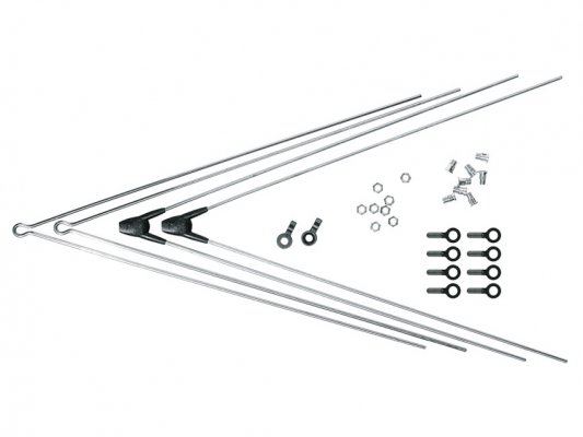 Комплект крепежа  SKS для BLUEMELS: 2 стойки ASR, 2 V-стойки 335 мм серебр.