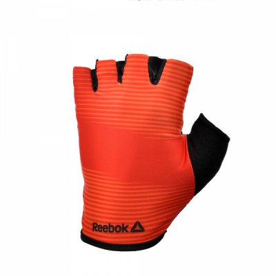 Тренировочные перчатки Reebok (без пальцев) красные