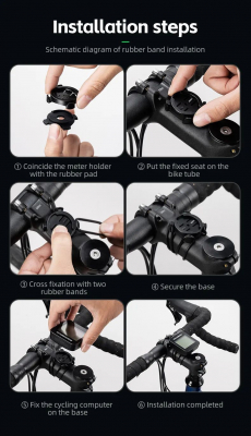 Велокомпьютер Rockbros G1 smart GPS, 8 функций