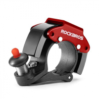 Звонок Rockbros черный с красным, компактный в виде кольца